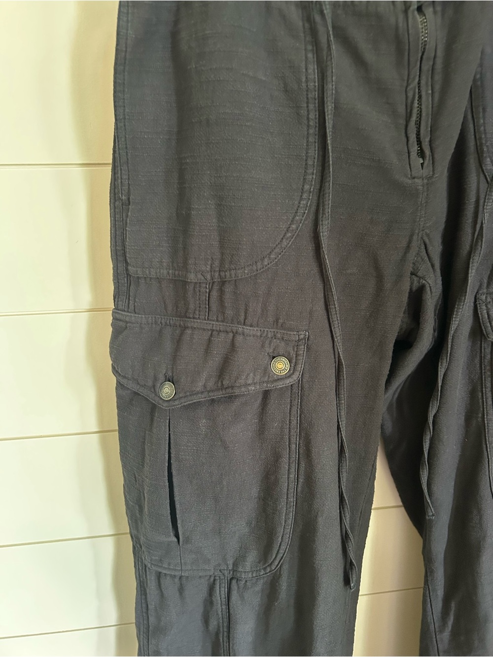 Free People Park Ave Black Cargo Pants - Picture 3 of 7